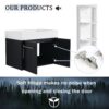 Modern Style 30" Wall Mounted Bathroom Vanity With Resin Sink And Storage Rack Plywood - Black Chestnut - Image 8