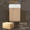 Bathroom Vanity With Sink, 21.6" Freestanding Wood Grain Cabinet With Storage Ideal For Small Bathrooms - Wood - Image 8