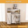 Multifunctional Folding Dining Table With Wall Mounted Sideboard & Storage Space Saving Design - White - Image 14