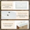 Bathroom Vanity With Sink, 21.6" Freestanding Wood Grain Cabinet With Storage Ideal For Small Bathrooms - Wood - Image 9