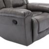 2 Seater Home Theater Recliner Manual Recliner Chair With A Storage Box And Two Cup Holders For Living Room - Gray - Image 17