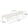 Oxton - Chaise Lounge Stylish Outdoor Seating - White - Image 3