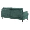 Mid Century Modern Chenille Fabric Loveseat Sofa, 2 Seat Upholstered Couch With Wood Feet - Emerald - Image 13