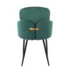 Dahlia - Contemporary Dining Chair (Set of 2) - Black / Green - Image 5