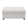 Wide Modern Oversized Armchair With Ottoman Stool, Single Sofa With Lumbar Support, Accent Chair, Reading Chair For Bedroom, Living Room - Cream - Image 12