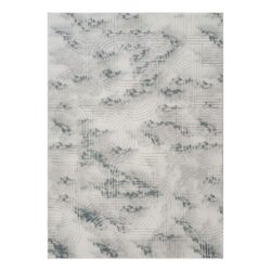 Geometrix - 2'7" X 9'10" Area Rug Runner, Geometric 3D Effect - Ivory / Gray
