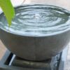 16.3" Polyresin Zen Bowl Water Fountain, Outdoor Bird Feeder / Bath Fountains, Relaxing Water Feature For Garden Lawn Backyard Porch - Gray - Image 5