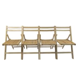 Folding Special Event Chairs, Foldable Style (Set of 4) - Wood