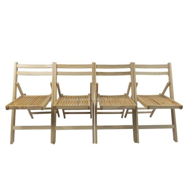 Folding Special Event Chairs, Foldable Style (Set of 4) - Wood