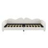 Full Size Upholstered Daybed, Sherpa Fabric Sofabed With Cloud-Shaped Backrest, No Box - Spring Needed - White - Image 5