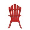 Reclining Outdoor Rocking Adirondack Chair - Red - Image 7