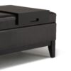 Oregon - Storage Ottoman Bench With Tray - Tanners Brown - Image 5