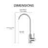 Modern Design Lead Free Drinking Water Faucet - Brushed Nickel - Image 3