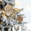 Wooden Hanging Circle With Snowflake Cut Decorative Hanging Christmas Tree Ornaments For Holiday Party Decorations (Set of 12) - Multi - Image 5