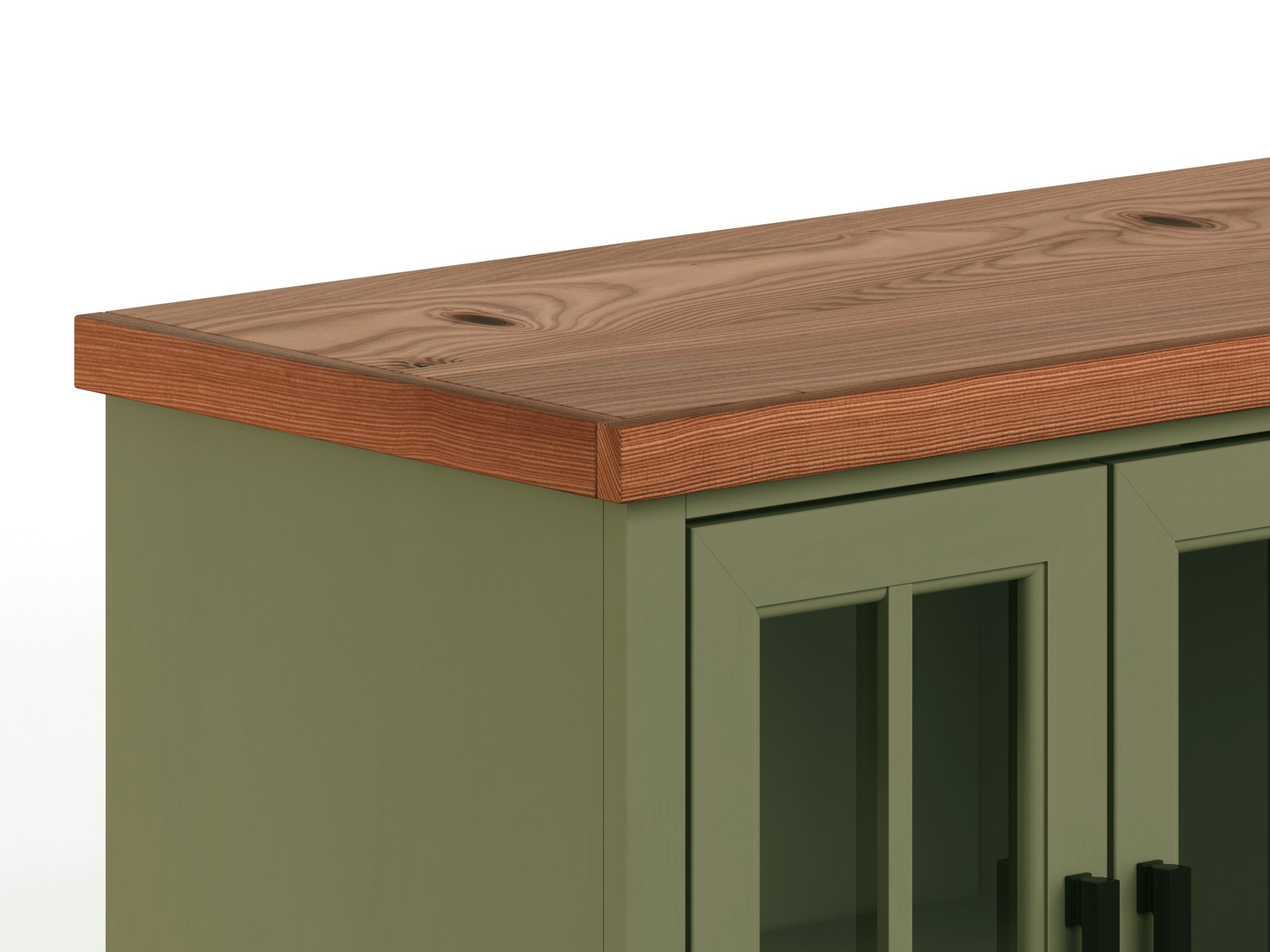 Vineyard - 97" Fireplace TV Stand Console For TVs Up To 100" - Sage Green And Fruitwood Finish - Image 9