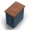 Nantucket - Chairside Table - Blue Denim, Whiskey - Image 3