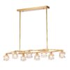 Crystal Chandelier For Dining Room, 8 Light Kitchen Chandelier Light Fixture Modern Metal Industrial Chandeliers For Farmhouse Entryway Living Room (8*G9 Bulbs Included) - Matte Gold - Image 11