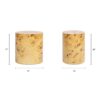 Nebula - Accent Oval Pillar Side Table - Warm Natural Brown Burl - Image 7