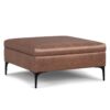 Rebecca - Coffee Table Storage Ottoman With Lift Up Lid - Brown - Image 7
