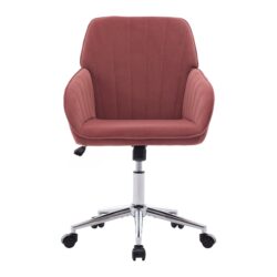Adjustable Office Chair Ergonomic Swivel Chair - Rose Red