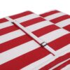 2 Pieces Set Outdoor Lounge Chair Cushion Replacement Patio Furniture Seat Cushion Chaise Lounge Cushion - Red / White - Image 10