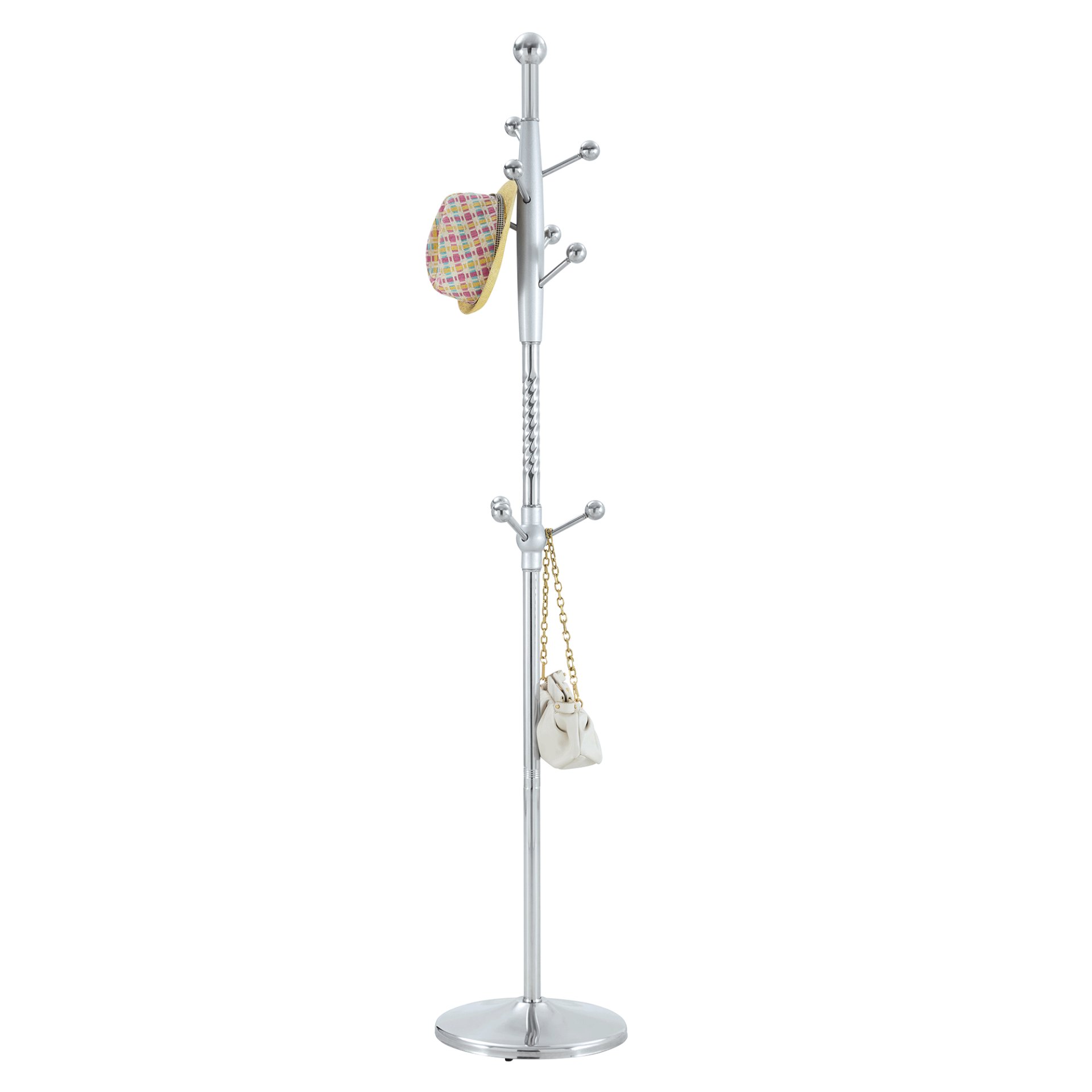 Modern Stainless Steel Spray Painted Hanger With Reinforcement 72" Raised Design Optional - Silver - Image 12
