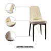Modern Dining Chair (Set of 4) With High Quality Metal Legs - Beige - Image 14