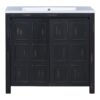 Bathroom Vanity Organizer With Sink, Combo Cabinet Set, Bathroom Storage Cabinet, Retro - Espresso - Image 5