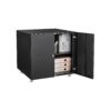 Office Furniture Copier Cabinet, 2 Door Steel Copier Stand, Mobile Pedestal File Printer Stand - Black - Image 5