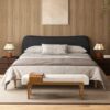 Billie - Modern Telephone Bench With Sliding Shelf - Ivory White - Image 8