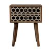 Inlay - Bone Scandi Bedside Table - Oak - Image 10