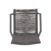 Outdoor Modern Aluminum Dining Chair With Rope Seat (Set of 2) - Gray / Dark Gray - Image 11