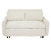 Pull Out Sofa Bed Convertible Couch 2 Seat Loveseat Sofa Modern Sleeper Sofa With 2 Throw Pillows And USB Ports For Living Room - Beige - Image 12