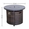 Outdoor Fire Pit Table With Lid - Espresso - Image 3