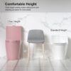 Fan Shaped Design 1 Piece Toilet With Elongated Bowl And Soft Close Seat, Dual Flush 1.1 / 1.6 Gpf - Pink Flower - Image 16