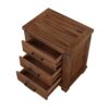 Rustic Farmhouse Nightstand (Set of 2) With 3 Drawers - Natural - Image 7
