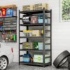 Heavy Duty Storage Rack, 5 Layer Adjustable Shelf, Suitable For Tool Rooms, Garages - Black - Image 5