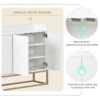 Modern Sideboard Elegant Buffet Cabinet With Large Storage Space For Dining Room, Entryway - White - Image 6