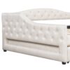 Full Long Size Daybed With LED Belt And Trundle - Beige - Image 12