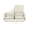 Elegant 2 Seater Sofa With Ottoman Lumbar Pillows Ergonomic Design Chenille Wood Frame - Beige - Image 16