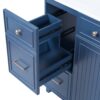 36" Bathroom Vanity With Sink, Soft Close Doors, Adjustable Shelves - Blue - Image 17