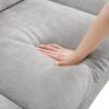 Modern Oversized Sectional Sofa, L-Shaped Luxury Couch Set With 2 Free Pillows, 5 Seat Chenille Indoor Furniture With Chaise - Light Gray - Image 10