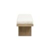 Bella - Upholstered Modern Accent Bench - Ivory White - Image 2
