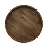 Modern Industrial Round End Table With Tray Top And Foldable Iron Legs - Natural - Image 7