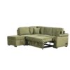Sleeper Sofa Bed, 2 In 1 Pull Out Sofa Bed L Shape Couch With Storage Ottoman For Living Room, Bedroom Couch And Small Apartment - Green - Image 12