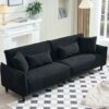 Modern Teddy Velvet Sofa, Comfort And Style For Living Spaces - Black - Image 2