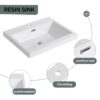 Contemporary Freestanding Bathroom Vanity With Resin Sink & Soft Close Doors - Light Coffee - Image 6