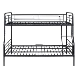 Full Long Over Queen Bunk Bed - Black