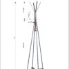 Reclaimed Wood And Metal Freestanding Coat Rack With Hooks Use In Bedroom, Living Room - Natural - Image 10