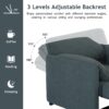 Convertible Pull Out Sofa Bed, 3 In 1 Convertible Sleeper Chair Adjustable Backrest With Thicked Cushions, Multi - Functional Linen Armchair For Living Room, Bedroom, Apartment, Office - Gray - Image 8